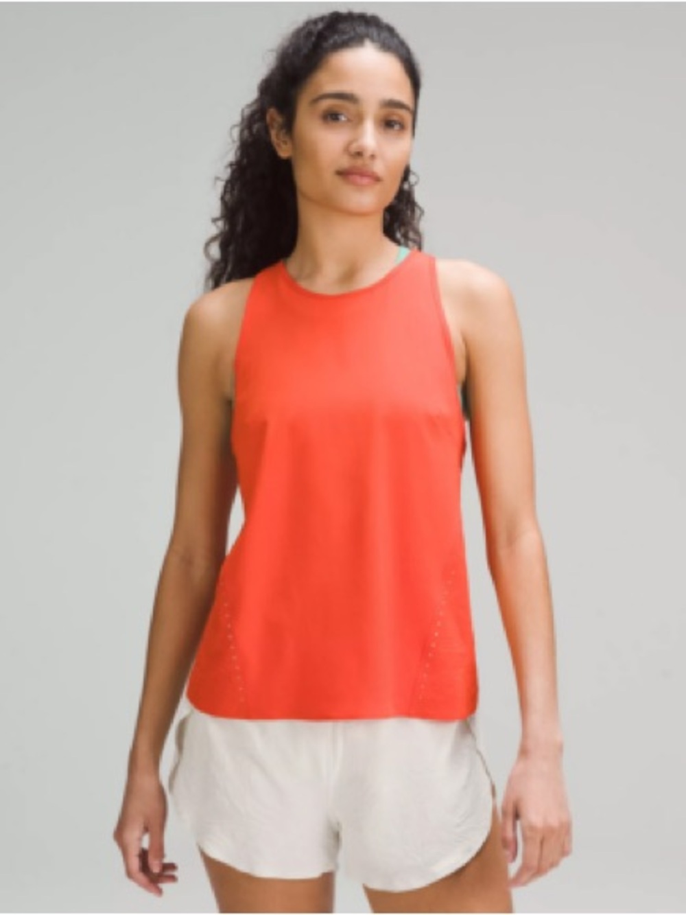 Lululemon Lightweight Stretch Textured Running Tank Top INSO Solar Orange